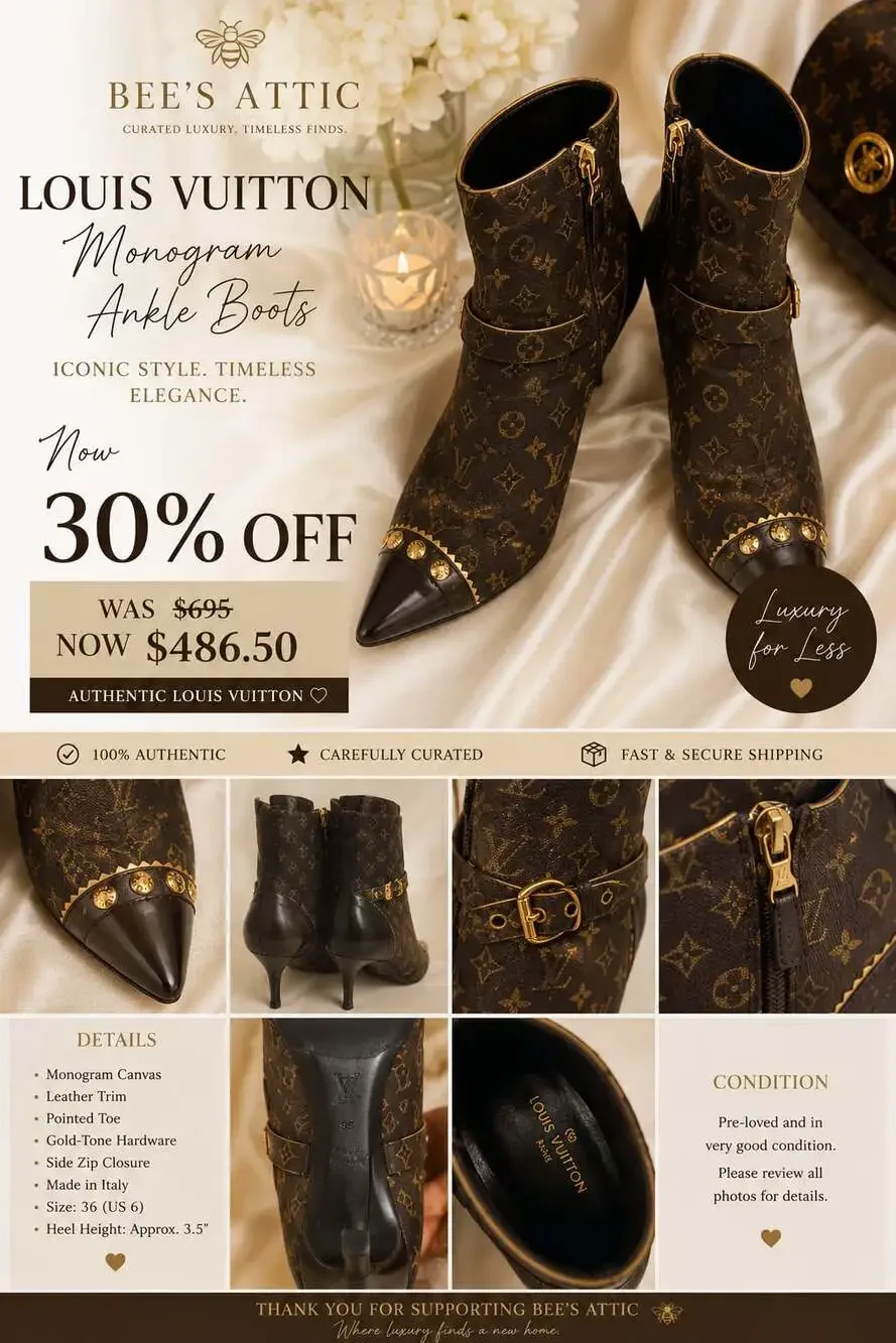 Louis Vuitton Monogram Ankle Boots Outlet Online